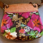Fossil  Multicolor Zip Bucket Purse Medium Large Floral Flower Crossbody Shoulder Photo 2