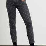 Pilcro  Women Denim Jeans Black Rhinestone Embellished High Rise Slim Size 28 Photo 0