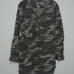 EXPRESS  Camouflage Long Sleeve Shirt Dress Photo 2