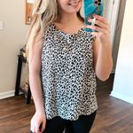 White Stag Black & White Cheetah Sleeveless Tank Blouse Photo 0