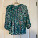 Crown & Ivy  PL Paisley 3/4 Sleeve Peasant Top Photo 1