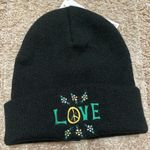Urban Outfitters Coney Island Picnic Love Beanie NWT - Black Photo 2