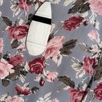 Dee Elle  Floral Rose Gray Long Bell Sleeve Mini Sheath Dress Sz M✨ Photo 9