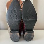 The Office of Angela Scott Mr Jagger Boots Leather Snakeskin Embossed Red Sz 37 Photo 8