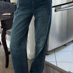 Ann Taylor  Dark Blue Straight Leg high waisted funky Jeans size 2 Photo 0