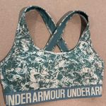 Under Armour  Sports Bra Womens Crossback Medium Impact Teal White Photo 0