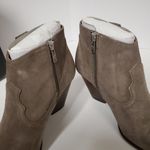 Frye NEW REINA BOOTIE:TAUPE SUEDE ANKLE BOOTS Photo 6