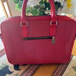 Tote&Carry Faux Snakeskin, Jetsetter 15 inch Laptop Bag, Briefcase, Red, Vegan Red Photo 13