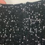 Faeriesty Womens medium black sequin mermaid dress deep v neck prom dance formal Photo 10