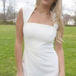 French Connection  Ruth Whisper A-Line Dress in Summer White Size US 6 Photo 0