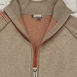 Smartwool  full zip wool blend Tan and Orange Knit Sweater jacket base layer Photo 8