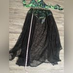 Green Leaf Print Bikini Set with Black Mesh Skirt Size 2X Photo 7