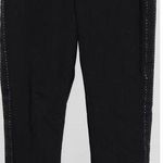 ZARA Womens Black Silver Gray Track Trouser Straight Leg Dress Pants Medium NWOT Photo 0