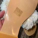 Women's Cream Fringe Slide Sandals size 7 Pom Pom fringe NEW comfy Photo 2