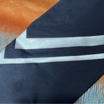 Tory Burch Black Leggings Silver Metallic Stripes Size Medium Photo 5