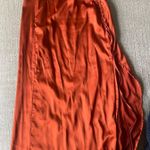 SheIn Burnt Orange Tie “Scrunch” Long Skirt Size XS Photo 1