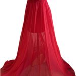 Milano Formals Fuchsia & Gold Beaded Evening Gown – Size 6 – NWT Photo 3