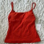 ANDIE  swim longline Rib tank in siren orange size Small Photo 1