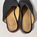 Nisolo black leather pointy toe slide mules shoe women size 8 Photo 5