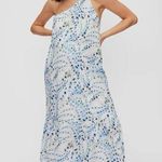 A pea in the pod NWT ONE SHOULDER BOW MATERNITY MAXI DRESS XS COTTON Photo 0