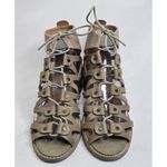 Von Dutch  Tighten Up Leather Olive Tie Gladiator Low Heel Sandal Women Size 7.5 Photo 2