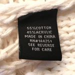 Moon & Madison Crochet Crop Sweater, White, Small Photo 6