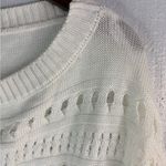 Soho  Jeans XL Open Knit Long Sleeved Popover Top in White Photo 1