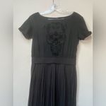 Motel Rocks Black Gothic Skull Pleated Maxi Dress Alt Dark Academia |  Photo 3