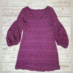Maeve  By Anthropologie Lace A-Line Knit Bishop Sleeve V-Neck Dress Size XS Photo 8