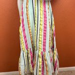J.Crew  Tiered midi dress in seersucker ribbons Summer Fun Rainbow Stripe 0. E10 Photo 1