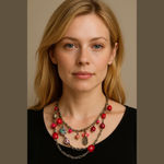 Women's Unbranded Red Pink Silver Photo 0