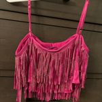 blue b. collection Pink Rhinestone Fringe Tank Top Photo 3