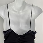 Free People Skylie Saylor Romper Size 4 Black Velvet V Neck Sleeveless Playsuit Photo 6