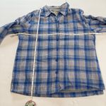 LL Bean Fleece Lined Flannel Blue Plaid Shirt Jacket Shacket Size XS PETITE Photo 7