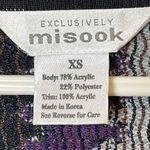 Misook  Exclusive. Long sleeve sweater jacket.  Cardigan.‎ XS. Black/Purple Photo 4
