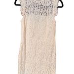 Storia  Brianne Lace Dress White Sleeveless High Neck Keyhole Back Women's M Photo 0