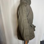 Members Only  Vintage 80s Belted Parka Puffer Coat Women 9/10 Olive Green Photo 2