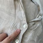 Lagenlook Linen Dress floral flowy shift midi womens Beige (large) boho natural Tan Photo 4