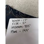 Shyanne  Womens Dark Wash Embroidered Flared Jeans Size 34 Photo 4