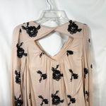 Free People ‎ XS Emma Dress Floral Embroidered Mini Swing Long Sleeve Boho 1443 Photo 6