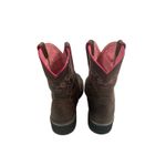 Ariat  Fatbaby Cowboy Boots Women Sz 8.5 B Brown Leather Pink Trim #10010809 Photo 3