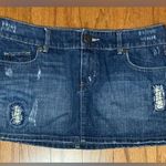 Decree - Denim distressed mini skirt‎ Size 9 Photo 0