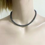 Sterling Silver Vintage Peacock Freshwater 4mm Seed Pearl Clasp Choker Necklace Photo 3