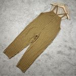 Known Supply Women’s Organic Cotton Cadence Overall Retro in Apricot Plaid M Yellow Size M Photo 3