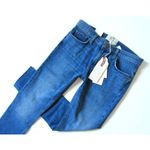 Current/Elliott NWT The Cropped Straight in Sawyer w/ Raw Hem Stretch Jeans 27 Photo 4