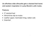 Lucky Brand Like New Leather Lullin Heeled Mules
Size 8 Photo 7