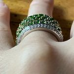 Natural Chrome Diopside Sterling Silver Ring Size 6 Green Photo 1