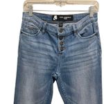 Karl Lagerfeld  Button Fly Straight Cropped Jeans Medium Wash Size 2 Photo 2