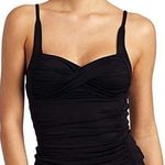 Seafolly  Women's Twist Front Soft Cup Tankini Top Sz. 12 Black Summer Swim Beach Photo 0