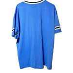 Harper And Ivy Sporty Vintage Blue Jersey Style Short Sleeve Shirt Sz M NWT Size M Photo 5